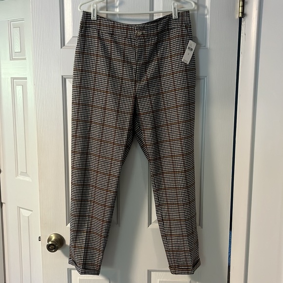 NWT Anthropologie Malcolm Tapered Plaid Trousers - Picture 2 of 10